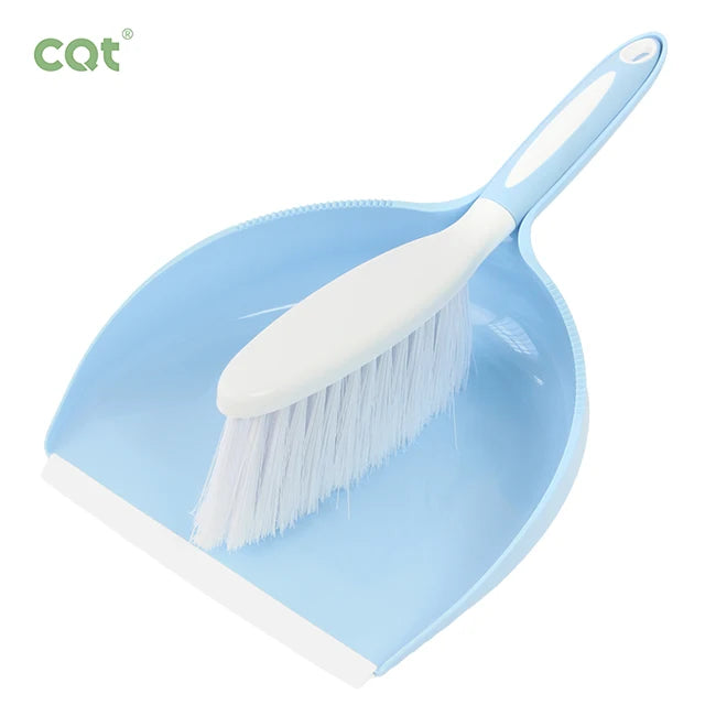 Portable Mini Broom and Dustpan Set with Handle Plastic Brush for Home Floor Desk Pet Keyboard Cleaning