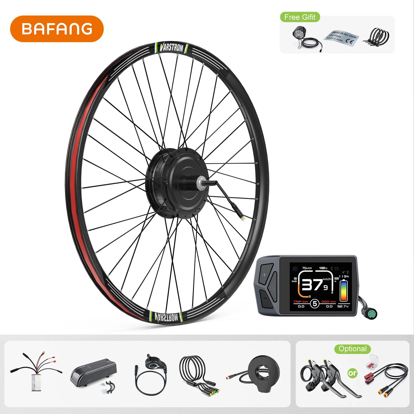 Bafang G020 500W 48V Rear Hub Motor Kit for Converting Normal Bike to Ebike 20" 26" 27.5" 700C Brushless Motor Wheel Kit