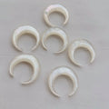Ready to Ship 8mm 10mm 12mm 15mm Carved Mother of Pearl Moon Crescent Moon with Hole