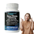 OEM ODM Wholesale Ashwagandha Capsules 3000mg Sea Moss Black Seed Oil Bladderwrack Burdock Vitamin Elderberry Supplement Adults