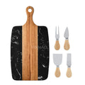 YINHAO Promotion Price Cheese Board Gift Set Marble Cheese Platter Board Set Wood and Marble Cutting Board