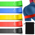 Latex Rubber Elastic Loop Resistance Bands 5pcs Suit Yoga Gym Stretching Workout Hip Bands for Fitnessexercisephysical Therapy
