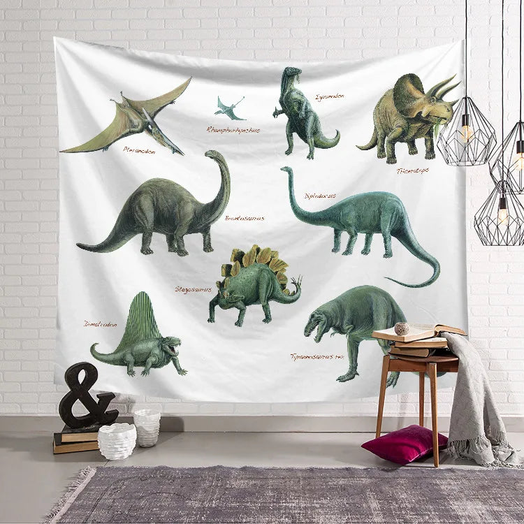 Cartoon Dinosaur Tapestry Decoration Cloth Hot Sale Hanging Cloth Casual Bedroom Decoration
