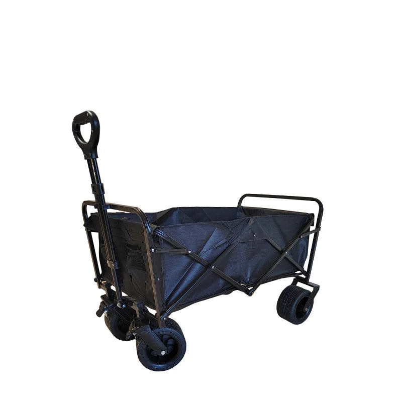 High Loading Collapsible All-terrain Wheels 600D Oxford Foldable Outdoor Camping Trolley Wagon Cart for Garden Picnic