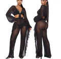 NEW STOCK Sheer Mesh Long Sleeve Top Beach Cover Ups Swimwear Pant