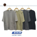 TITI Men's Oversized 230gsm100% Cotton Tshirt Heavyweight Boxy O-Neck Custom Logo Streetwear Printed Blank Breathable Knitted