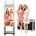 MWE USA Stock 65 Inch Magic Mirror Photo Booth with 32" HD Interactive Touch Screen Display LCD Digital Signage for Events Party
