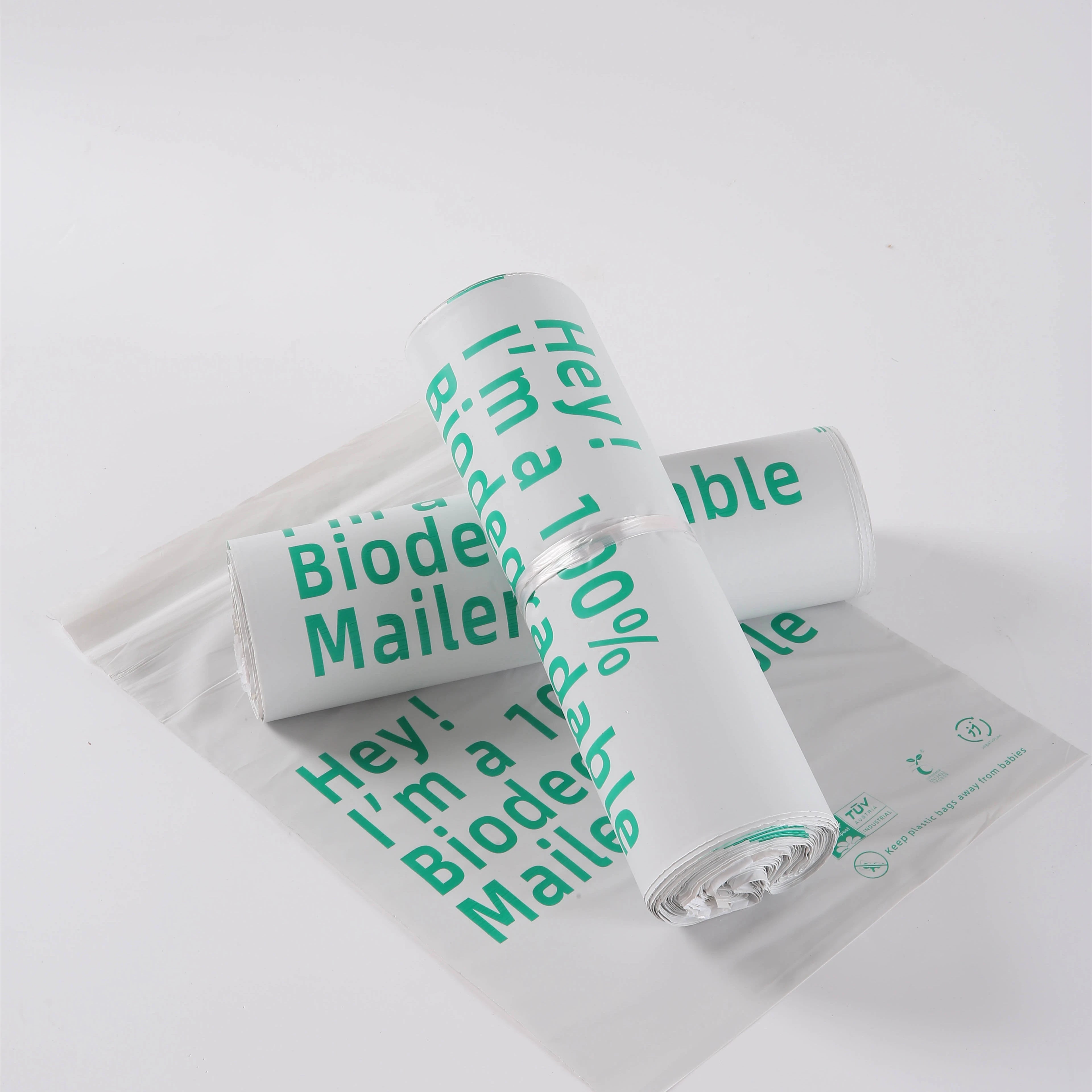 25*35cm/9.8*13.8 Inch Recycled Compostable PBAT+PLA Shipping Mailing Bags Tear-Resistant Eco Courier Packaging with Custom Logo
