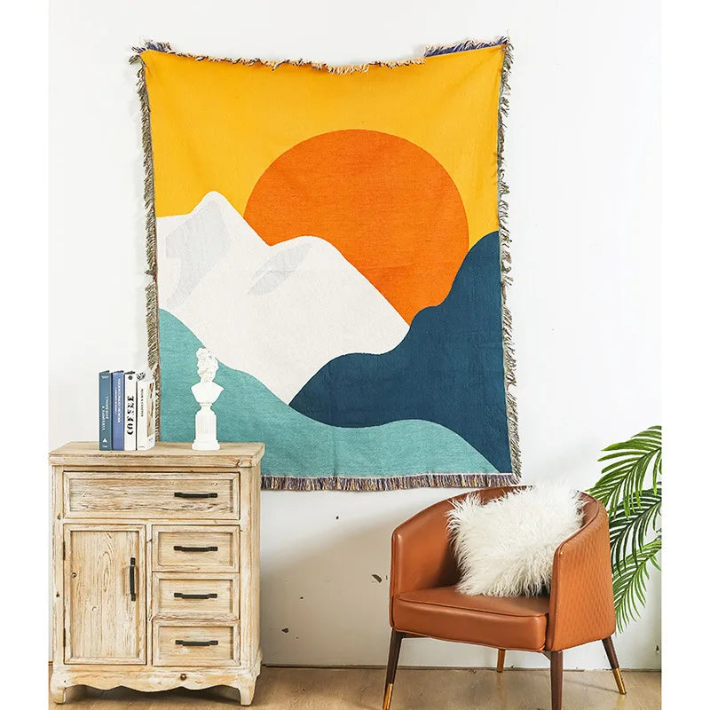 Nordic Export Camping Homestay Tapestry Background Cloth Decoration Sofa Blanket