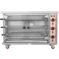 Gas Stainless Steel Chicken Rotisserie Machine 3-Rod Capacity 1210x520x820mm