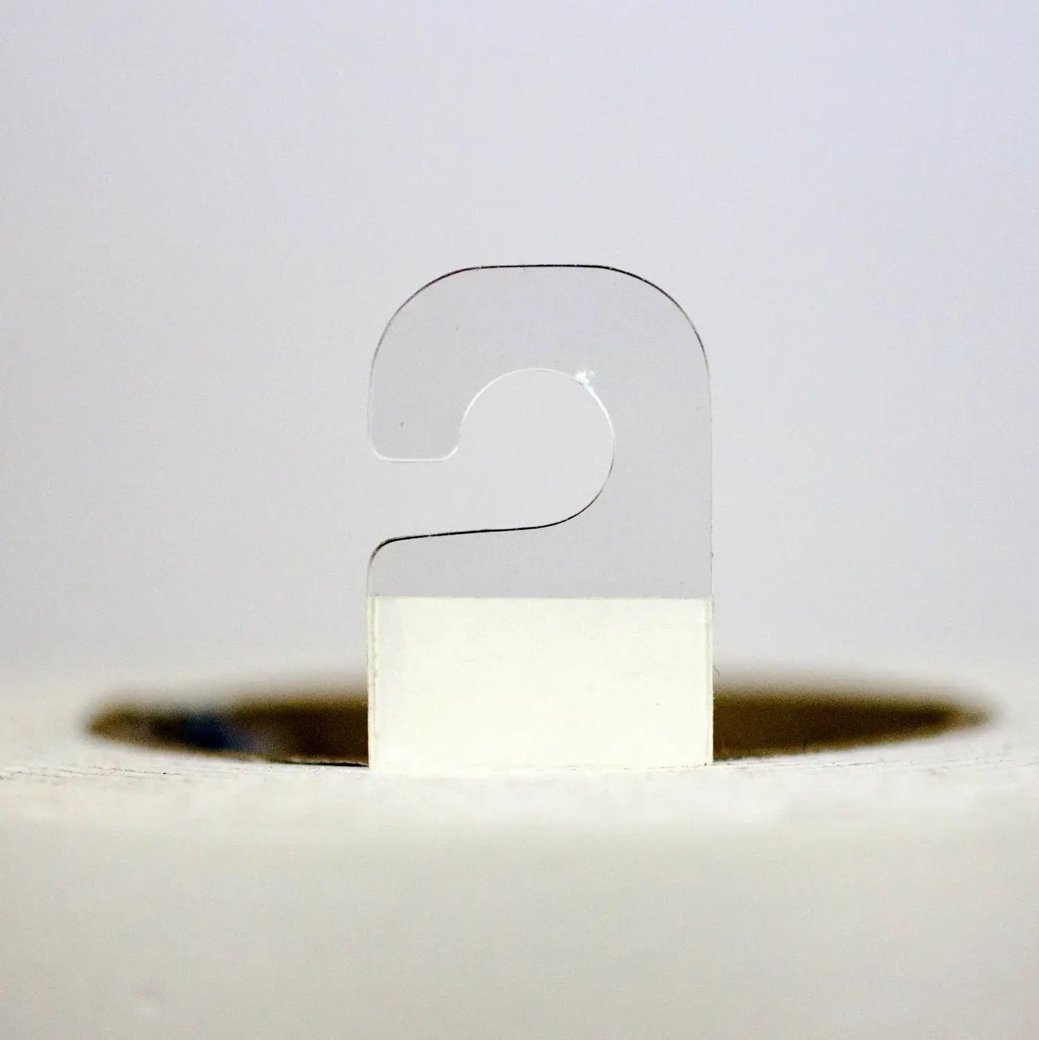 Clear Acrylic Pressure Sensitive Waterproof Hang Tab with Self Adhesive for Box Top Slot Hanging Customizable Size