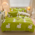 Factory Supplier Flannel Bedding Set Winter Jacquard 3D Bedding Set Warm Sheet Pillowcase Duvet Cover Sets