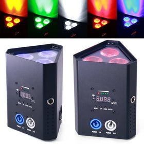Marslite Mini Moving Head Lights Battery Wireless Led Par Light 3pcs 18W 6in1 Led Dj Lights Wall Washing Light Wedding Disco
