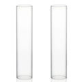 Open Ended Glass Candle Holder Tube Shade Multiple Size Open Flame Candle Chimney Tube Cover Bottomless Cylinder
