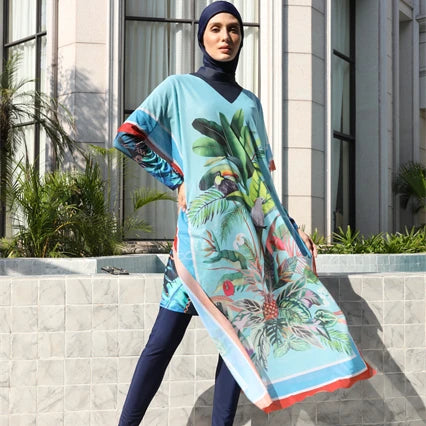 MOTIVE FORCE Future Trendy Plus Size Swimwear Burkin Muslim Swimwear Cover up Beach Wearmuslim Womens Swim Wear