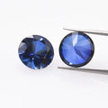 Premium Jewelry Gems 5A Round Brilliant  4mm 5mm to 12mm Synthetic Blue Sapphire Stone  Loose Gemstone