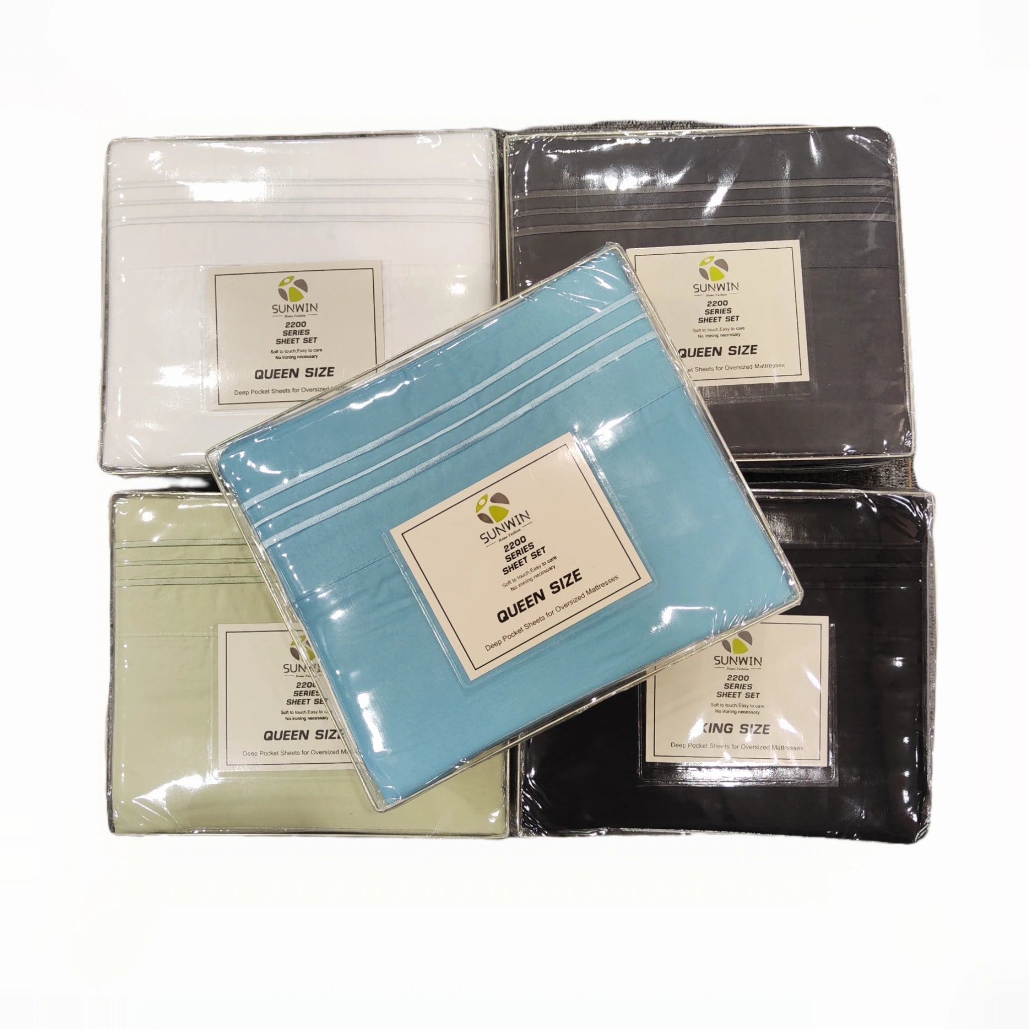 Wholesale Bedding Sheets 90gsm 100% Polyester Queen Bed Sheet Set with Pillowcases