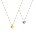 DAIHE Fashion Jewelry Hypoallergenic Heart Shape Necklace Stainless Steel Gold Silver Plated Love Heart Pendant Necklace