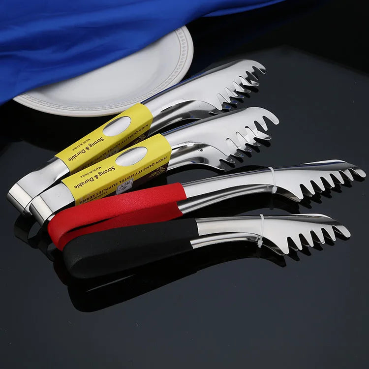 Multi-Functional 9-12 Inch Stainless Steel Serving Tongs Barbecue Food Clip Clamps for Kitchen Usage for Frying & Serving