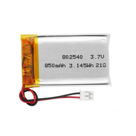 Rechargeable Li Ion 3.145wh 3.7V 850mah 802540 Lipo Battery for Electronic Card