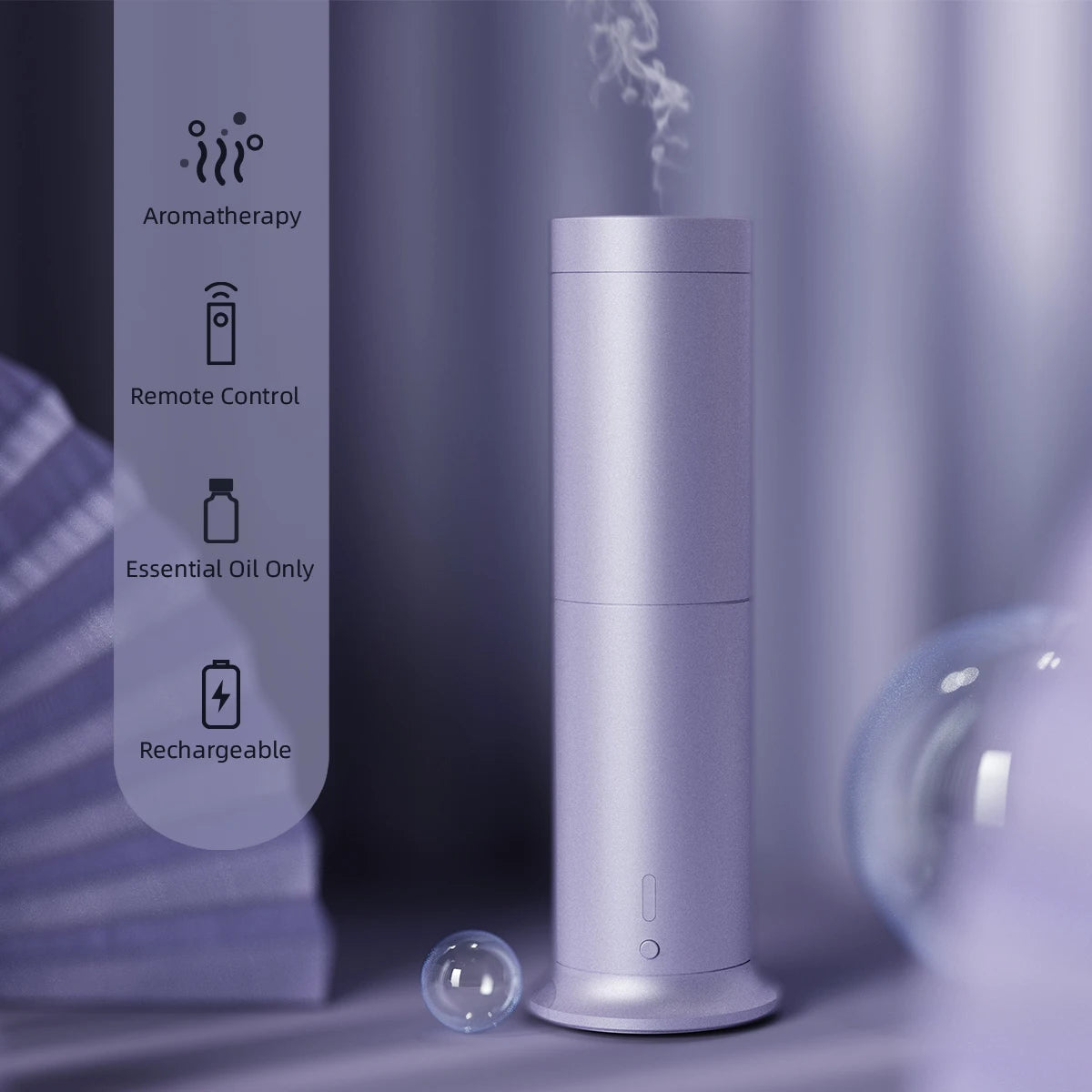 Commercial 100ml Wireless Timer Air Fresher Machine 4000mAh Rechargeable Aluminum Alloy Tower Aroma Diffuser