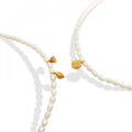 18K Gold Plated Blessed Pendant Stainless Steel Natural Baroque Real Fresh Water Pearl Necklace