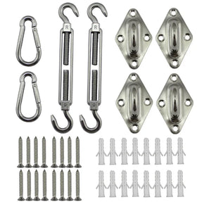 Stainless Steel SunShade Sail Accessories Turnbuckle Eye Plate for Triangle Square Shade Sail