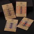 7 Lucky Knot Evil Eyes Black Red String Pinky Swear Promise Couple Bracelets with Make a Wish Card Turkish Evil Eyes Bracelet