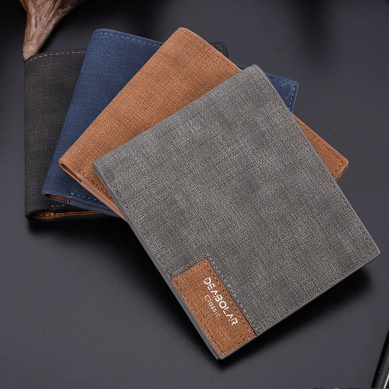 DEABOLAR Brand Short PU Leather Men's Casual Wallet with Polyester Lining Waterproof Wholesale MegaBDM