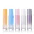 10ml Gradient Color Roller Bottles Vials Colored Glass Cosmetic Containers with Stainless Steel Roller Ball