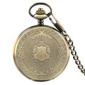 Carved Floral Rattan Shield Crown Pattern Steampunk Vintage Pocket Watch Vintage Locket Pendant With Chain for Men Gift