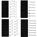 Stainless Steel L-Shaped Nose Studs 60pcs Per Box Diamond Bend Rod Crystal Nose Ring Piercing Accessories