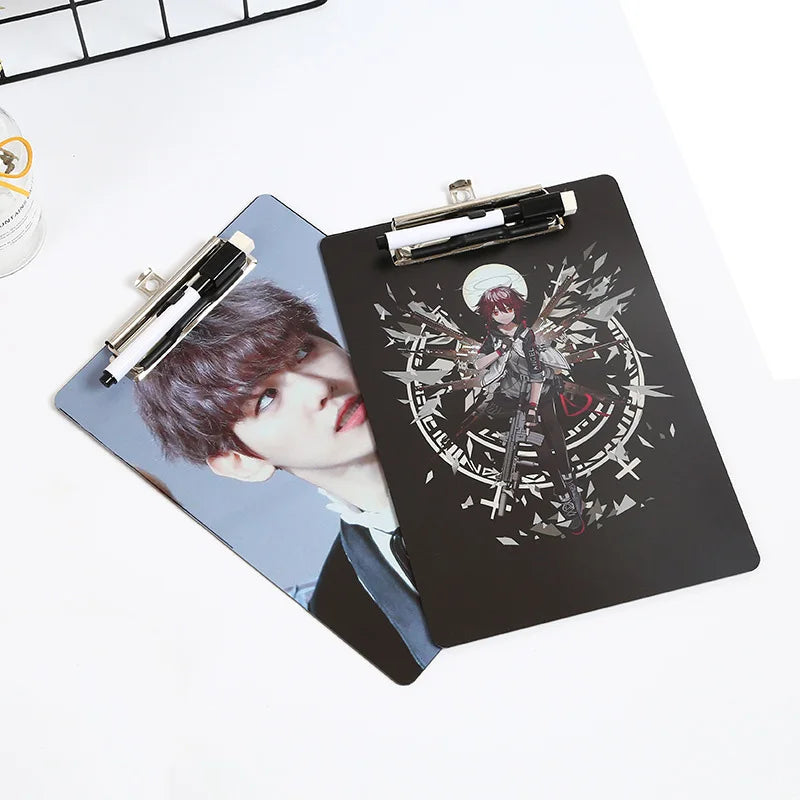 Custom Printing logo A4 Acrylic Clipboard Standard Nurse Office Basics Plastic Low Profile Clip Board