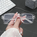LBAshades Retro Transparent Glasses Frame Fashion Anti-blue Light Eyeglasses  Big Frame Wear Sunglasses Wholesale