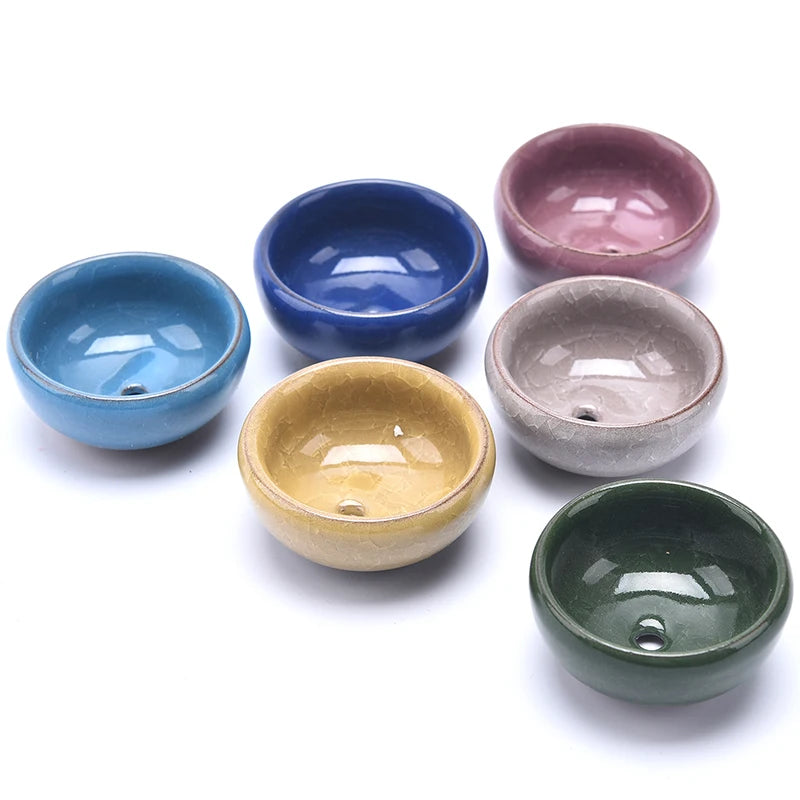 New Cute Ice-Crack Glaze Flower Ceramics Succulent Planter Mini Pot Garden Flowerpot for Home Office Decor Plant Pot