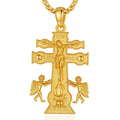Merryshine 925 Sterling Silver Jewelry 18k Gold Egyptian Christian Jesus Ankh Cross Vermeil Gold Jewelry
