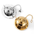 WELAND New Stainless Steel Teapot Shaped Tea Infuser Strainer Filter With Chain and Tray