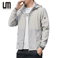 Liu Ming Cheap Wholesale Men Summer Zip Pockets UV Sun Breathable Lightweight Windbreaker Hooded Plus Size Jackets