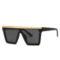 Wholesale Custom Logo Metal Frame UV400 Acrylic Lenses One Piece Fashion Sunglasses