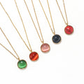 Turquoise Gold Plated Classic Geometric Jewelry Set for Women-Necklace and Earring Set Gift