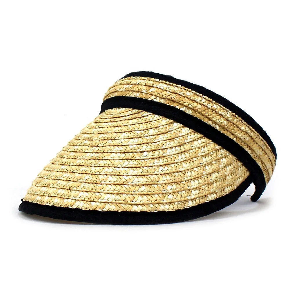 Sun Visor Hats for Women Solid Wide Brim Visors Summer UV Protection Sports Cap
