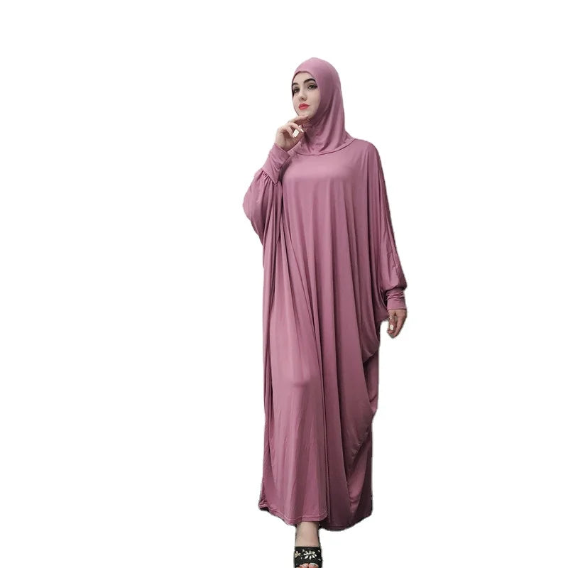 Muslim Women Plus Size Prayer Abaya Dubai India Muslim Khimar  Islamic Burqu Overhead Abaya for Woman