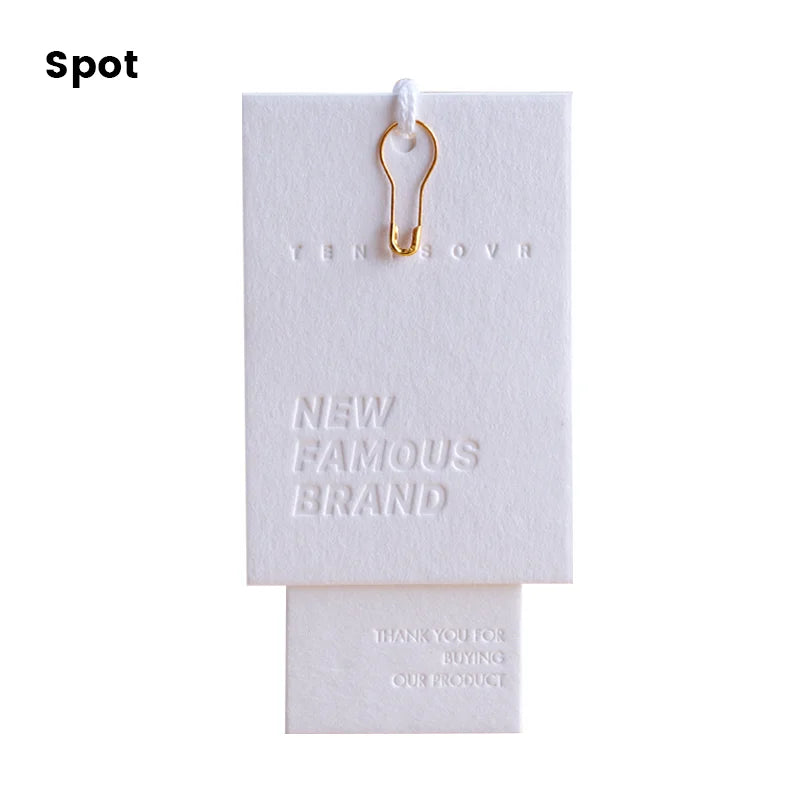 Customizable Sewing Folded Clothes hang Tag Garment Tags