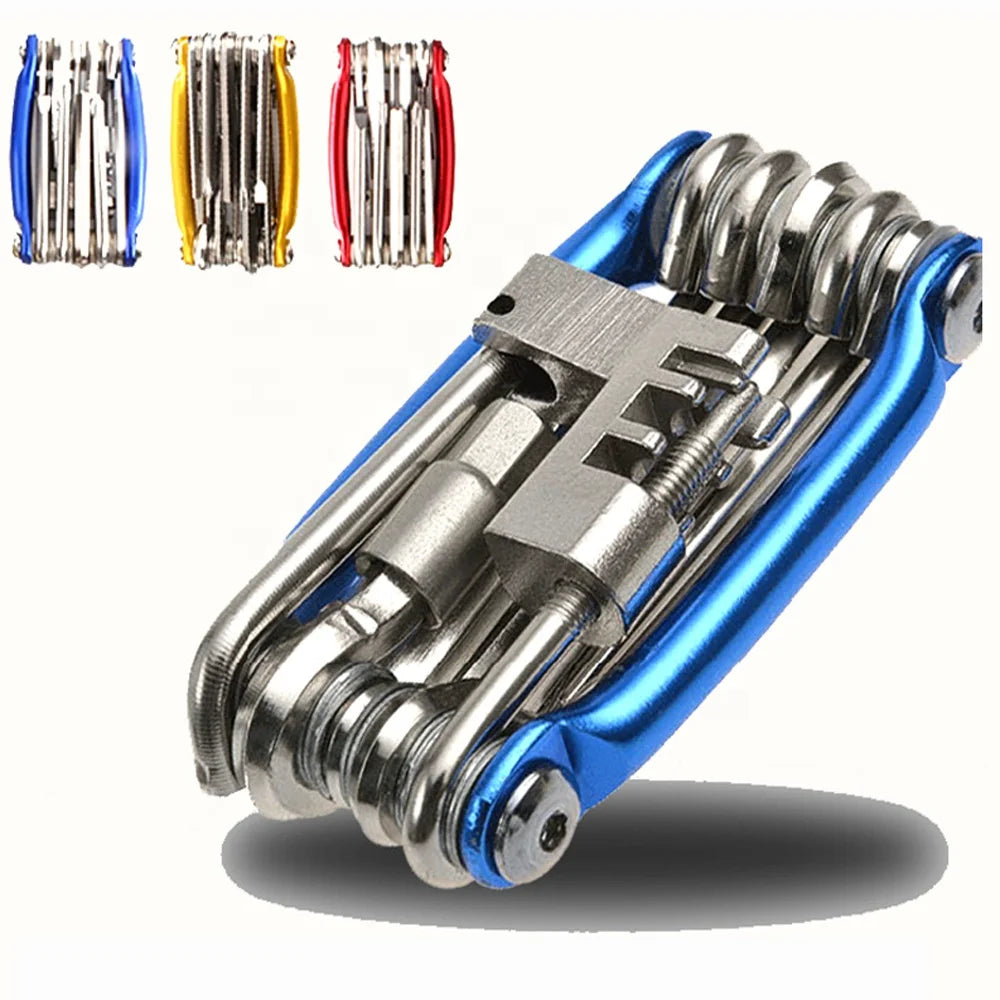 Multifunction 11 in 1 Bicycle Repairing Set Bike Bike Repair Tool Kit Wrench Screwdriver Chain Hex Spoke Mountain Cycling Tools