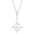 New Punk Men Ghost Stainless Steel Cross Pendant Necklace Hiphop Male Jewelry Accessories