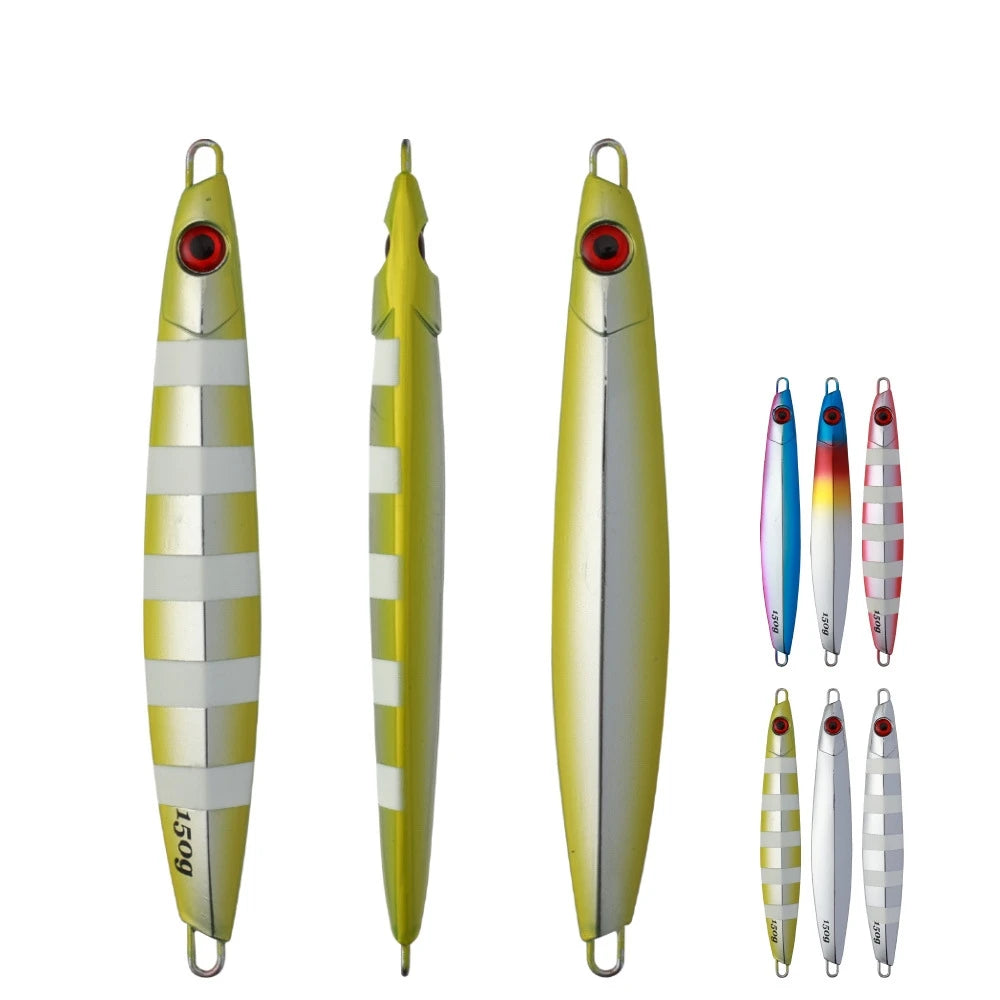 Metal Jigging Spoon 100g 120g 150g Electroplating Jigging Lure Sea Bass Lure Artificial Bait Fishing Tackle