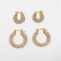 Fenny 18K Gold-plated Wholesale No Fade &Waterproof Luxury Zirconia Micro Pave Hoop Stainless Steel Earring for Women