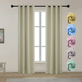 Modern Blackout Window Panels for Bedroom Living Room Other Rooms Thermal Insulated Blackout Room Darkening Curtains Black Color