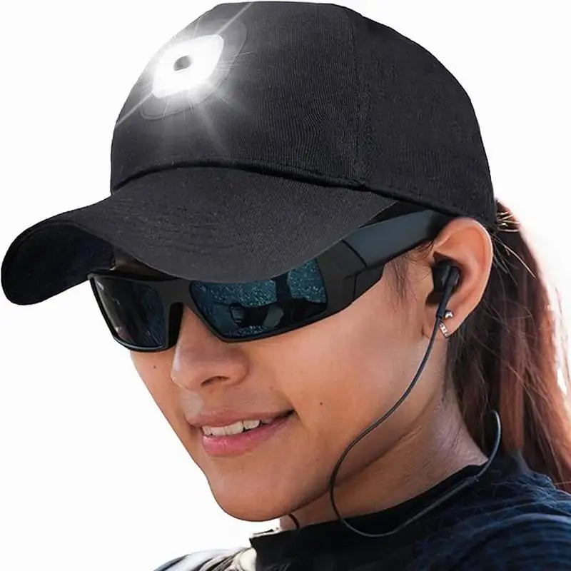 Custom LED Lighting Truck Driver Cap Rechargeable LED Baseball Cap for Men Women