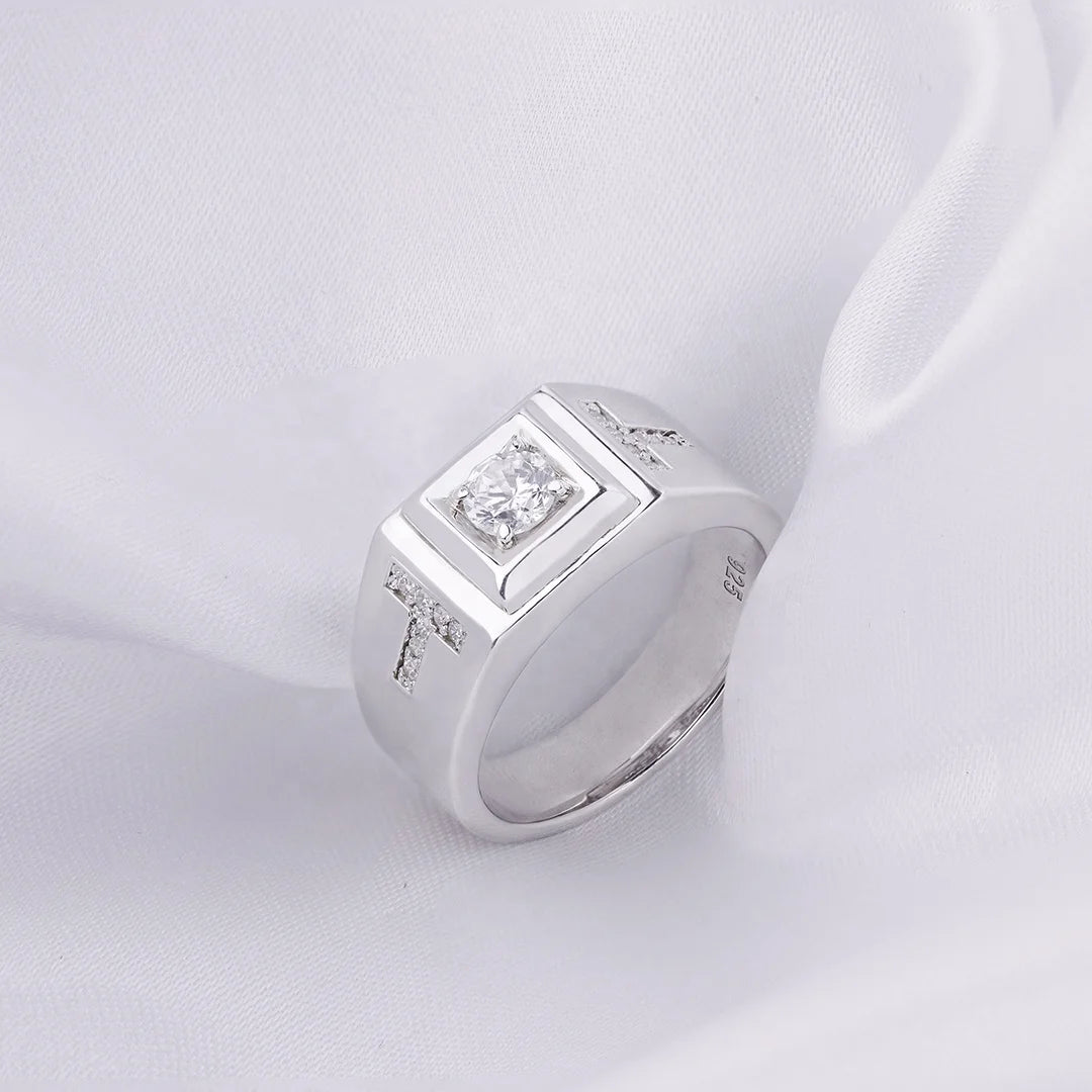 Anillos De Boda Dubai Gold Rings Mens 925 Silver Engagement Ring Single Gold Wedding Rings